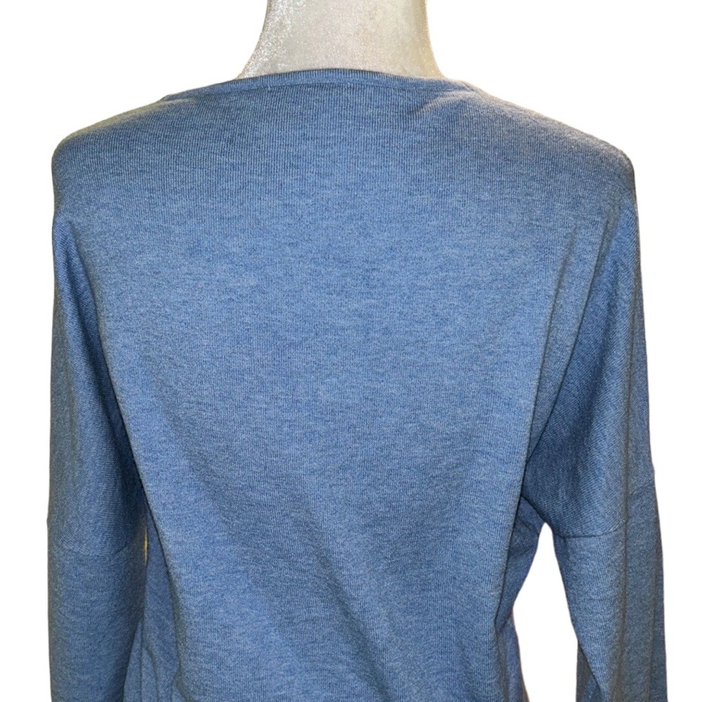 LN Kerisma Monkees Yasmin Baby Blue Twist Wrap Cropped Sweater Shrug - S / M - Picture 7 of 11